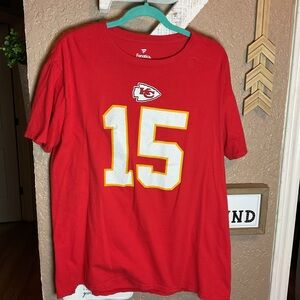 Fanatics Kansas City Chiefs 15 Mahomes Short Sleeve T-Shirt Men’s Size XL